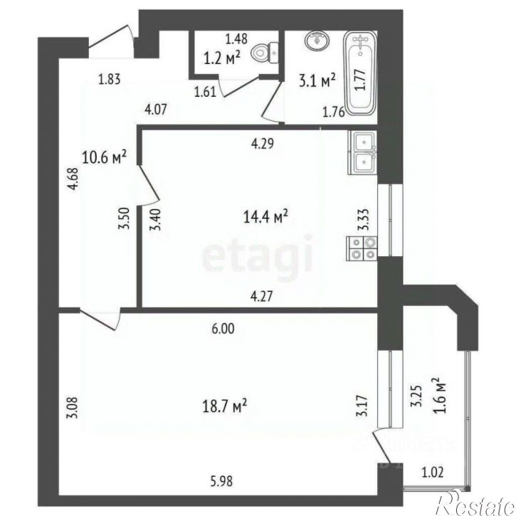 1-комн квартира улица Худайбердина, 222,  д. 222