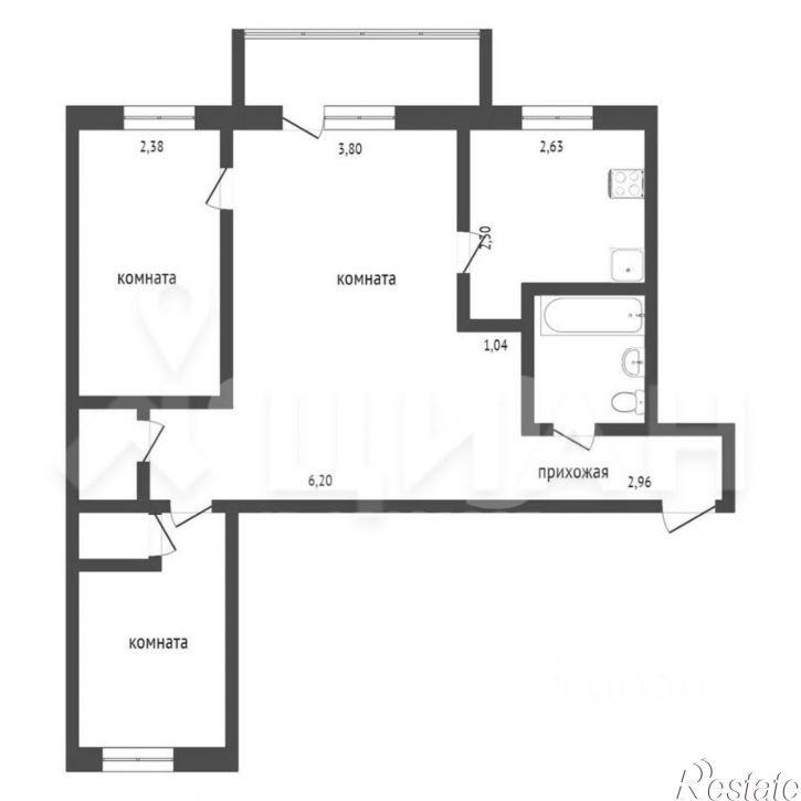 3-комн квартира улица Худайбердина, 153,  д. 153