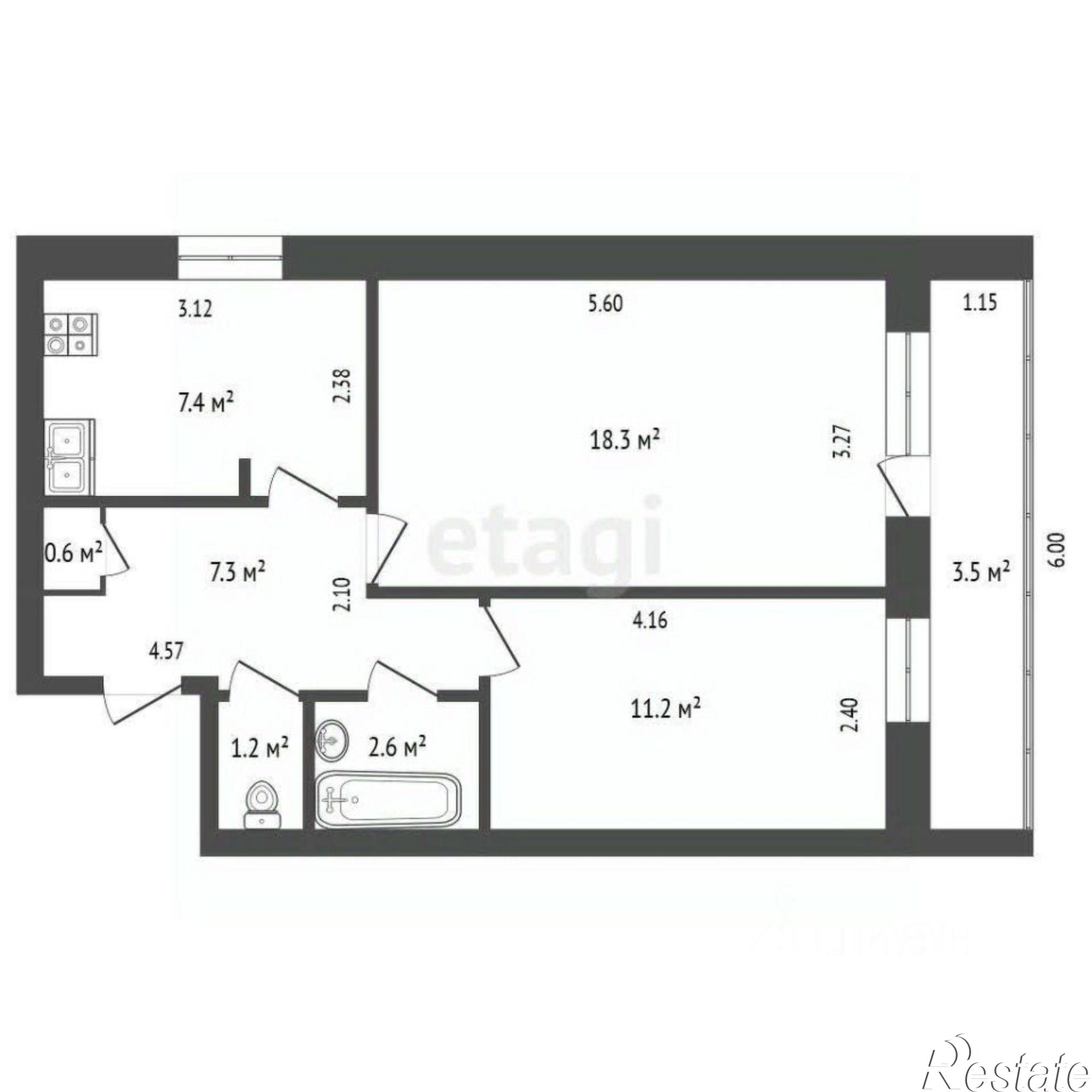 Купить квартиру за 3 900 000 рублей на улица Николаева, 4А