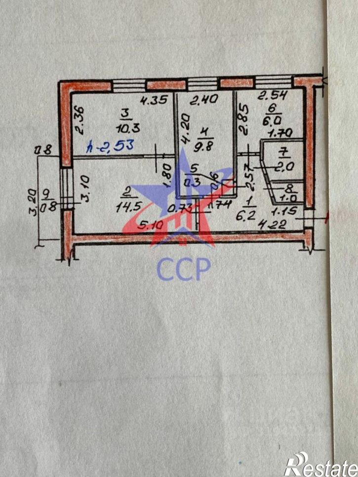 3-комн квартира улица Чехова, 8А,  д. 8А