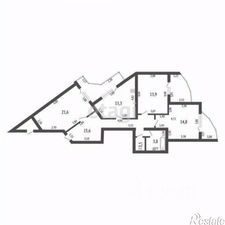 3-комн квартира улица Караная Муратова, 6,  д. 6