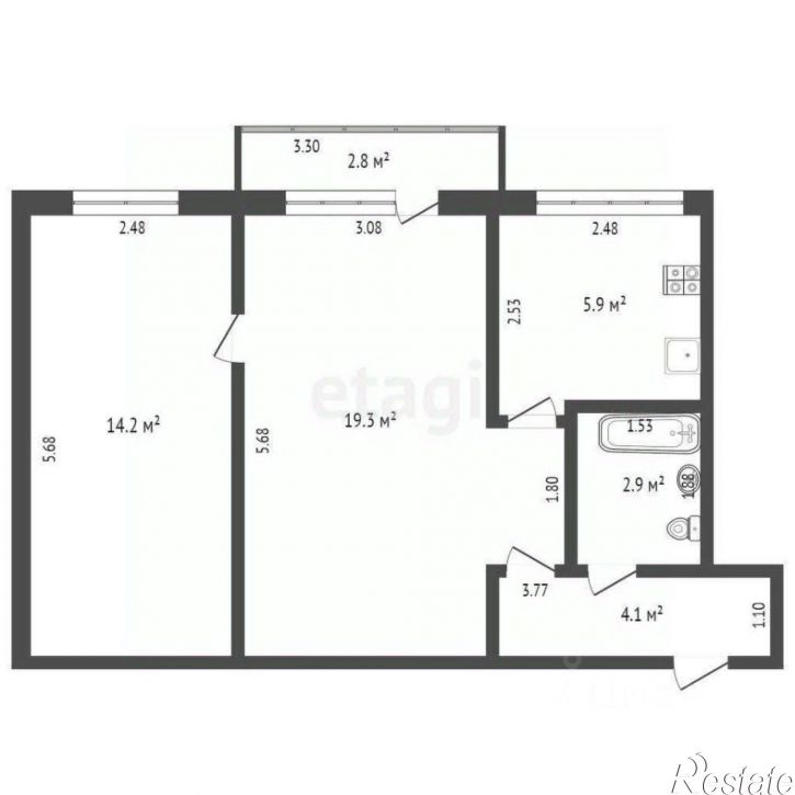 2-комн квартира Коммунистическая улица, 59,  д. 59