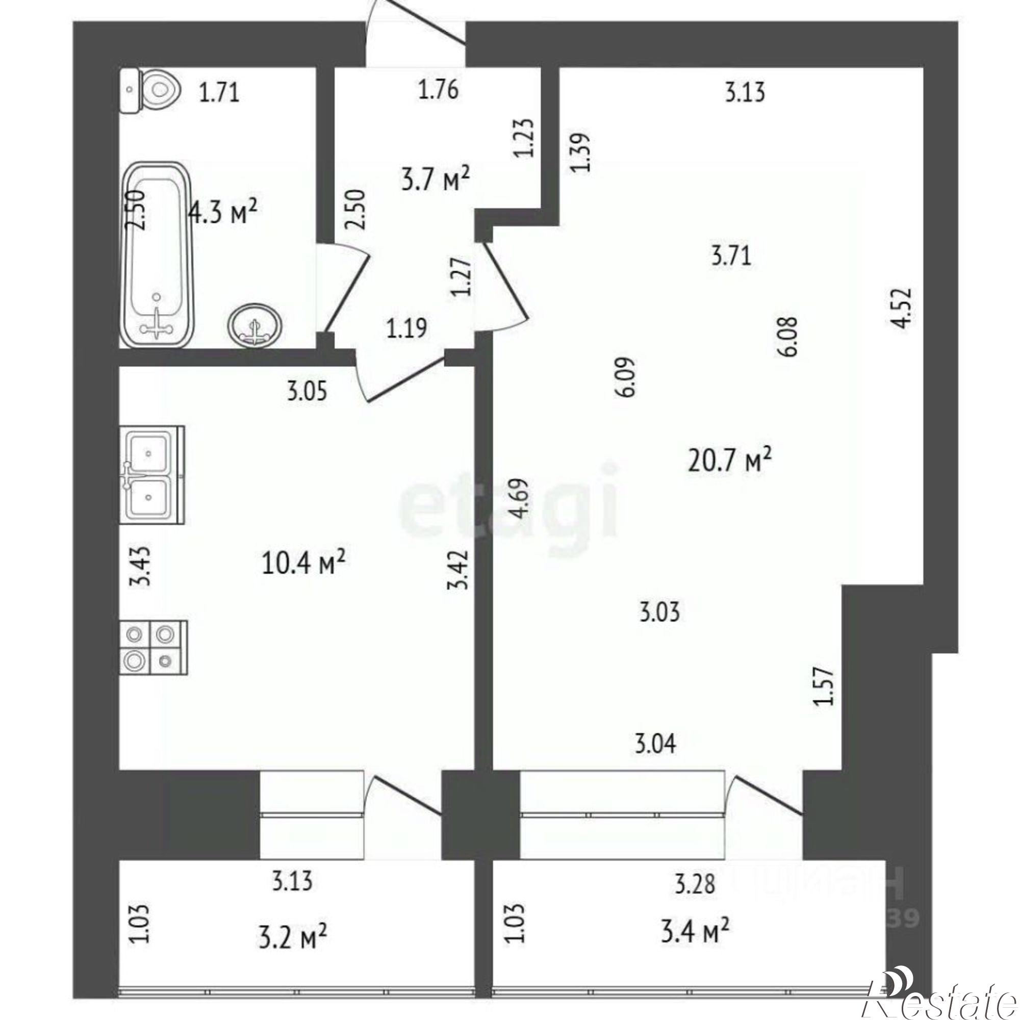 Купить квартиру за 5 100 000 рублей на проспект Октября, 42