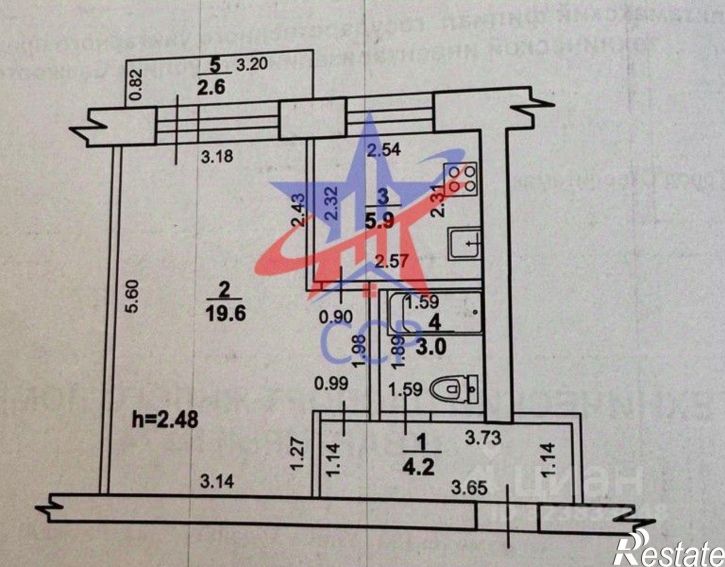 1-комн квартира улица Худайбердина, 182,  д. 182