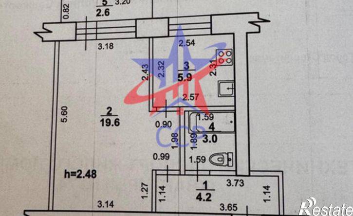 1-комн квартира улица Худайбердина, 182,  д. 182
