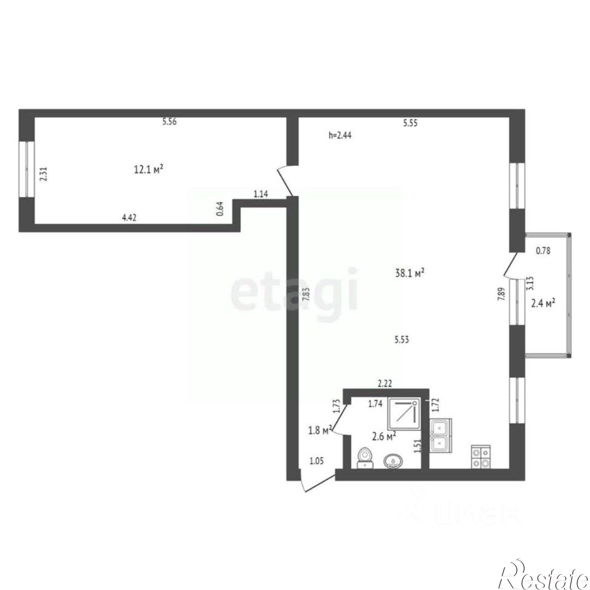 Купить квартиру за 3 700 000 рублей на улица Нахимова, 1