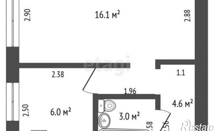 1-комн квартира улица Худайбердина, 126,  д. 126