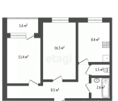 2-комн, 50кв м, этаж 4/9 улица Артёма, 152