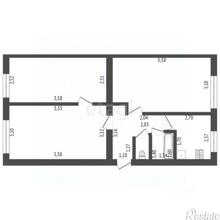 3-комн квартира улица Артёма, 17,  д. 17