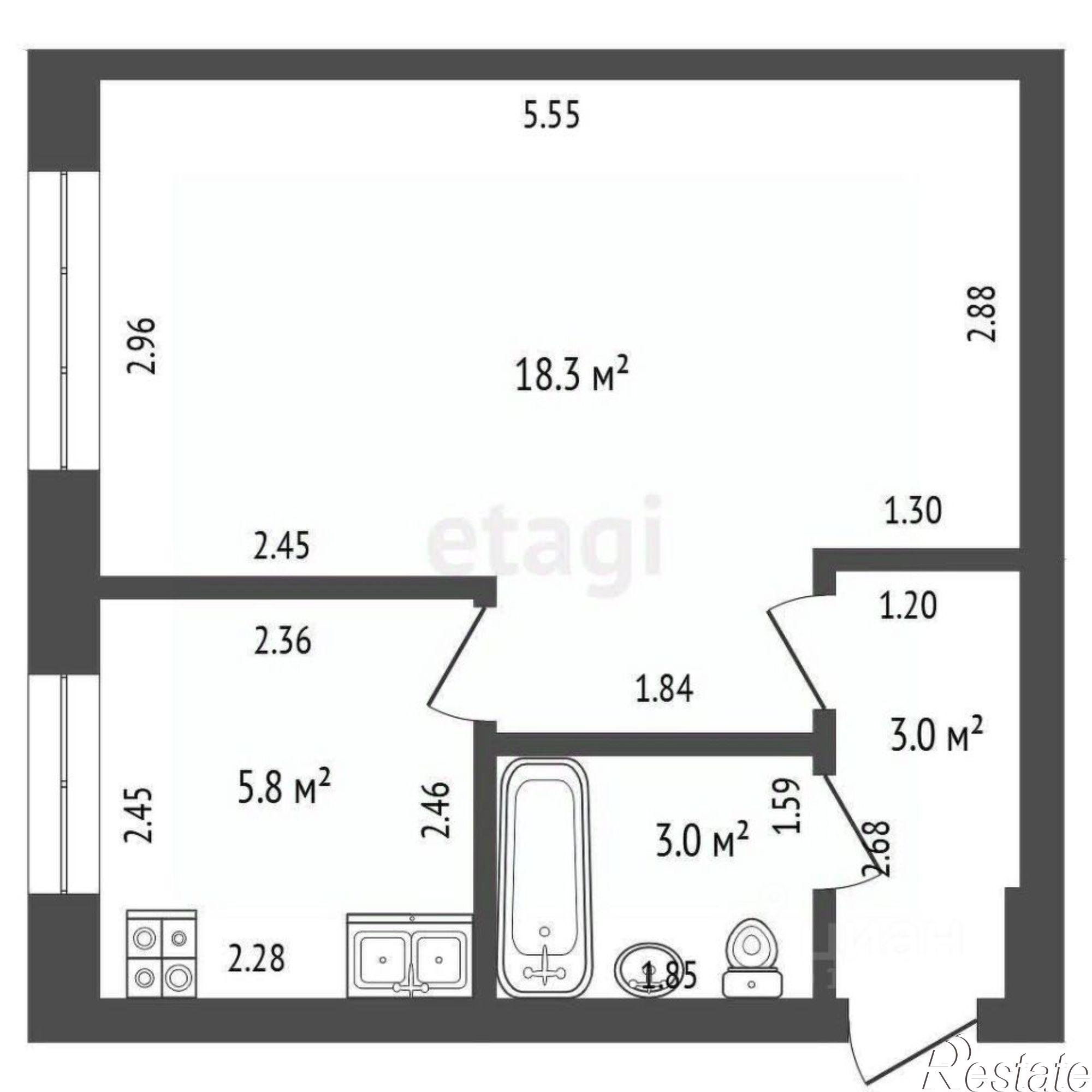 Купить квартиру за 2 260 000 рублей на ул Худайбердина, 174