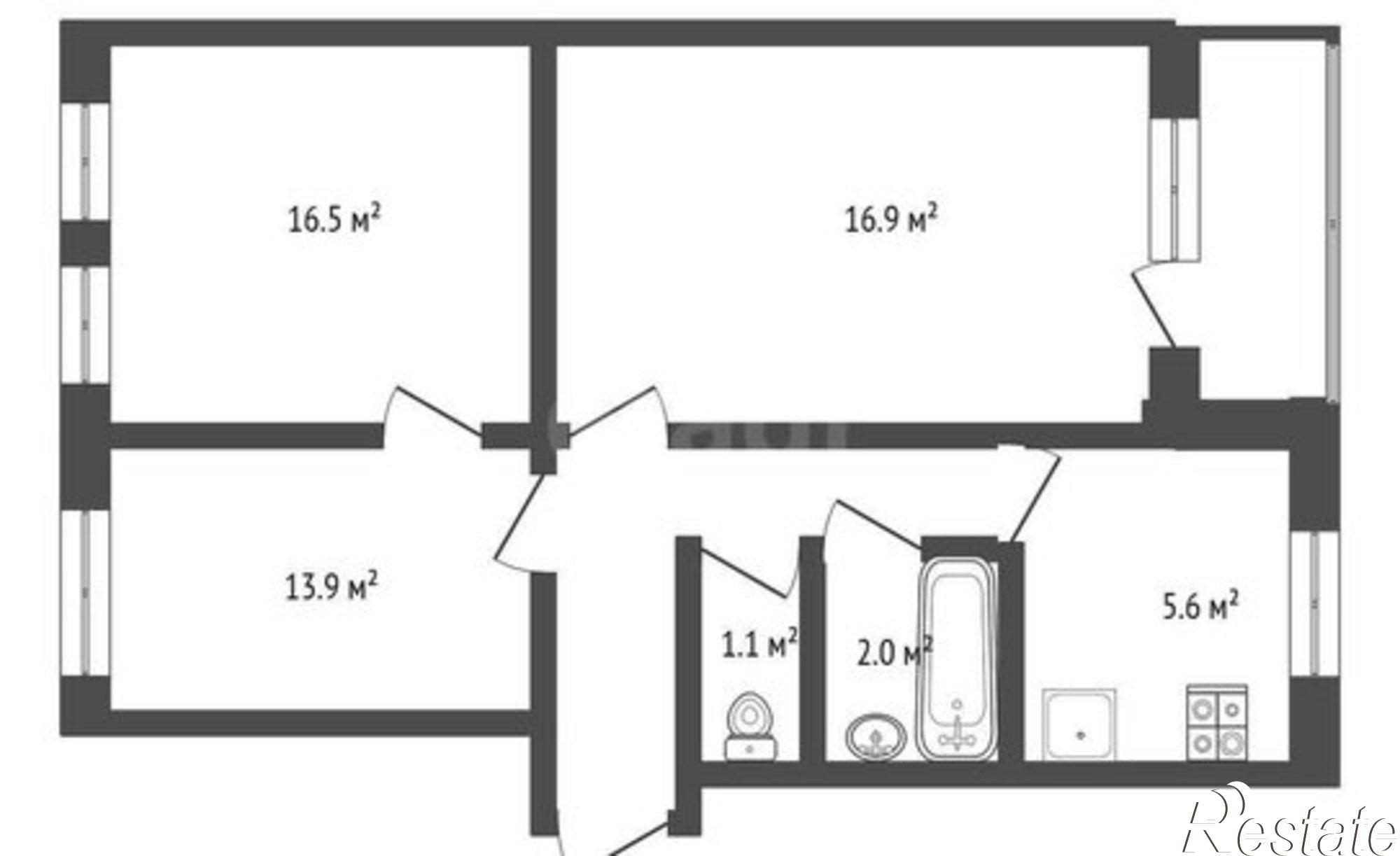 Купить квартиру за 4 100 000 рублей на ул Имая Насыри, 13
