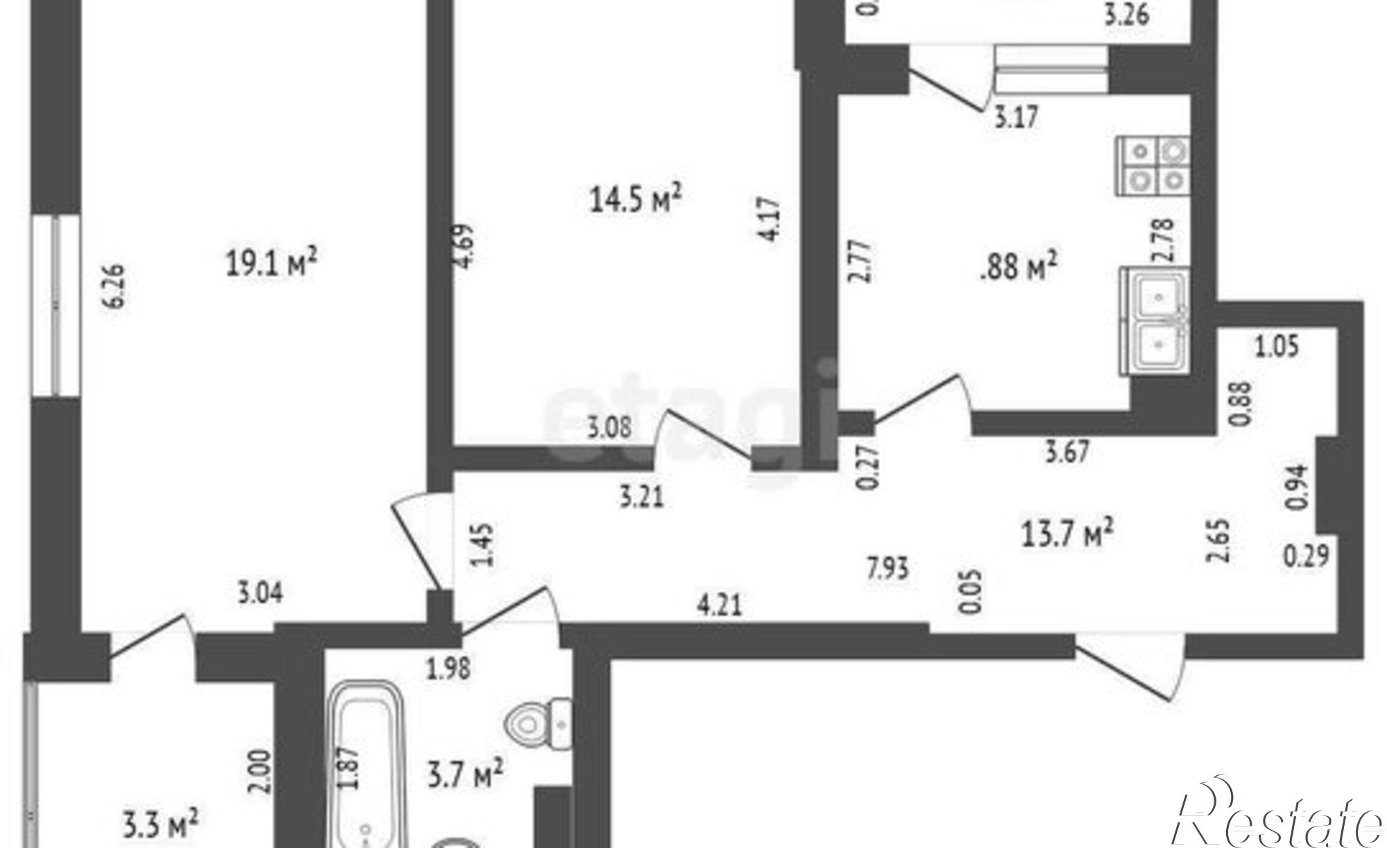 Купить квартиру за 6 600 000 рублей на пр-кт Октября, 85