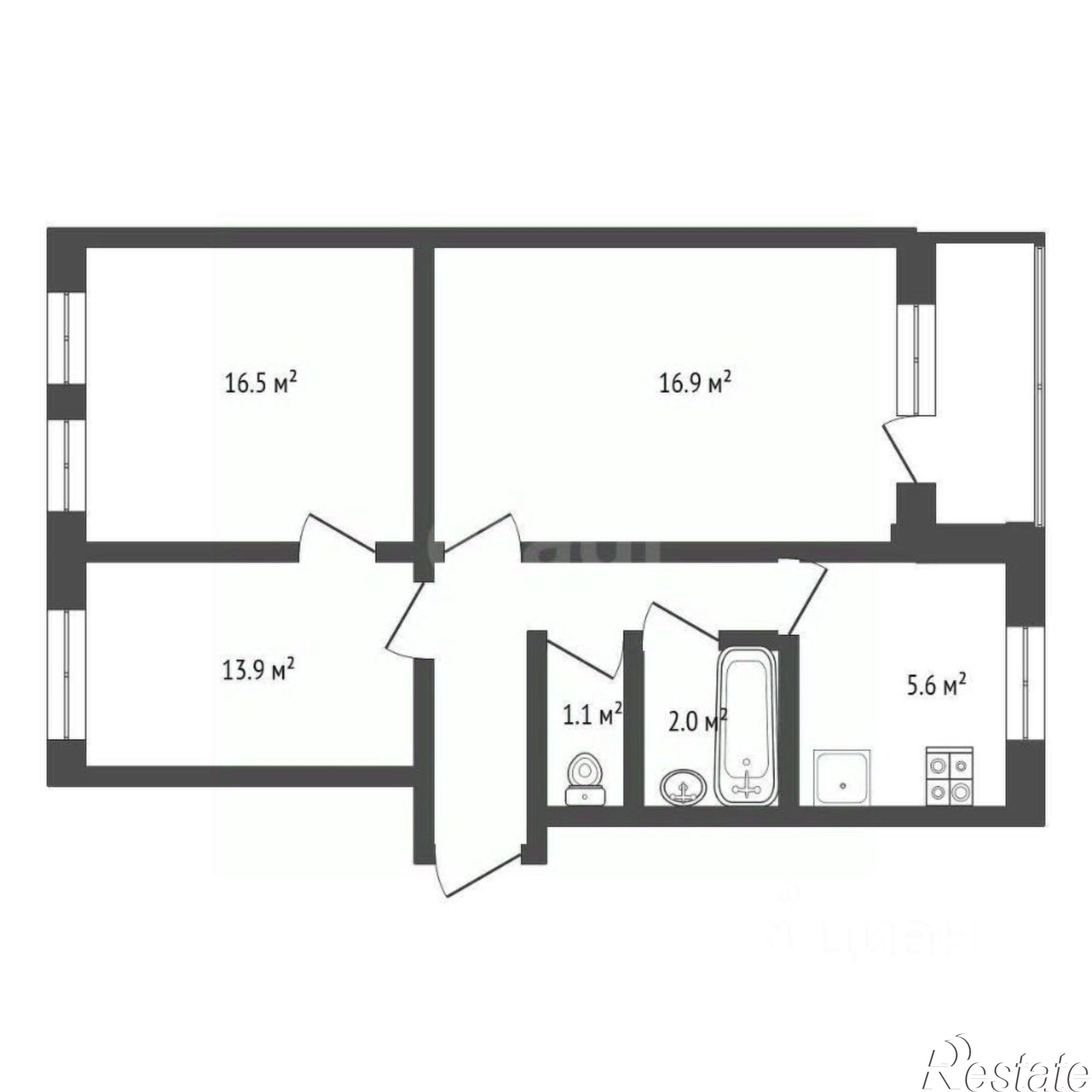 Купить квартиру за 4 100 000 рублей на улица Имая Насыри, 13