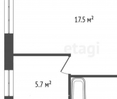 1-комн, 30кв м, этаж 5/5 ул Дружбы, 31