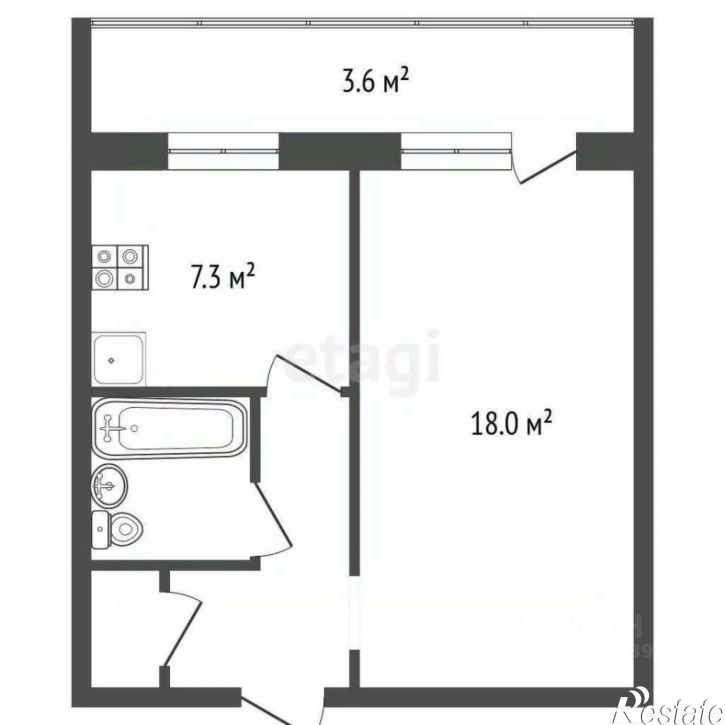 1-комн квартира ул Худайбердина, 139,  д. 139