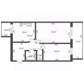 2-комн, 50кв м, этаж 5/5 проспект Ленина, 51А