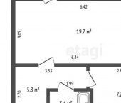 1-комн, 36кв м, этаж 2/9 улица Артёма, 143