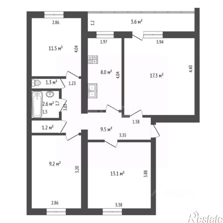 4-комн квартира улица Сазонова, 28,  д. 28