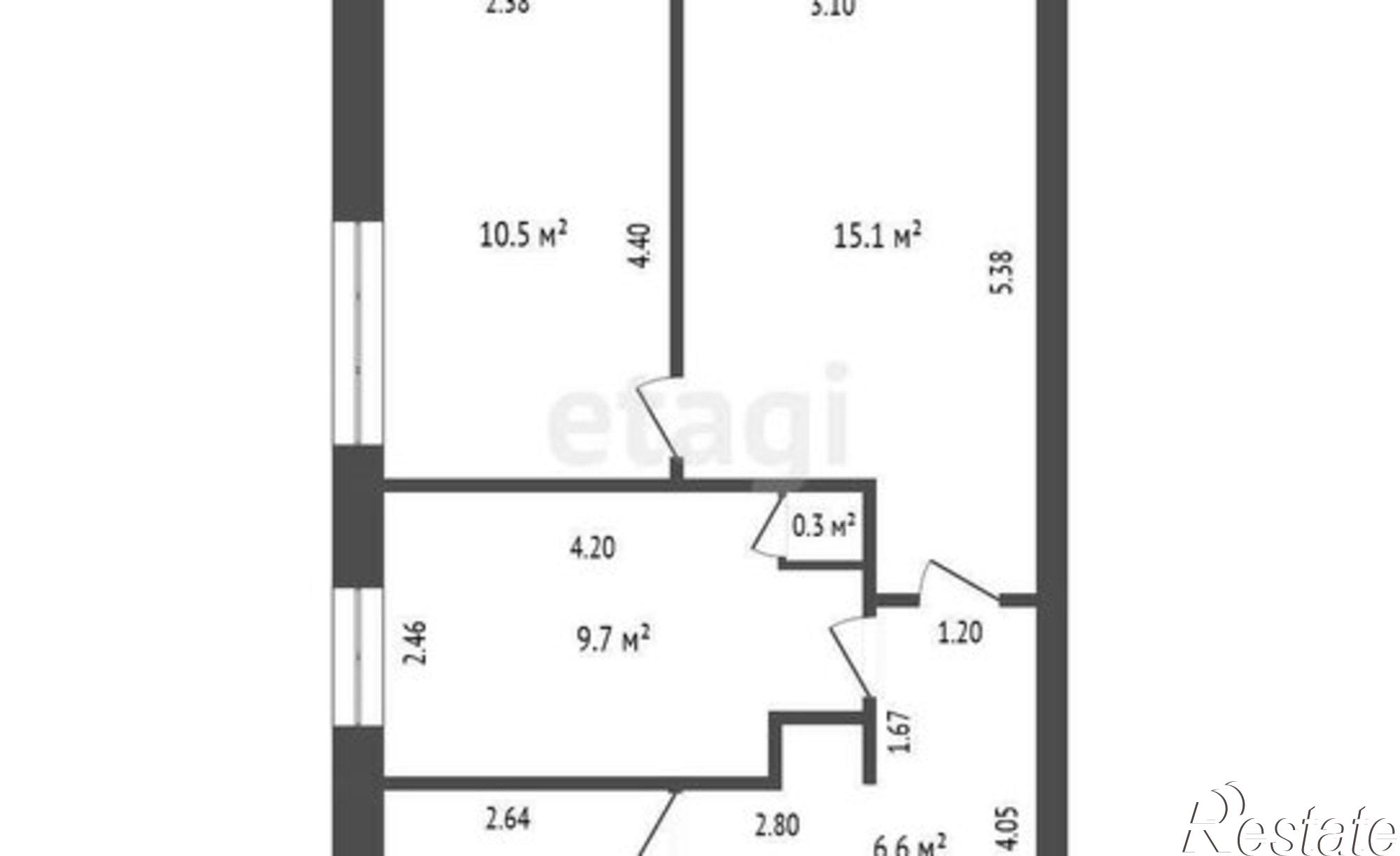 Купить квартиру за 2 800 000 рублей на Вокзальная улица, 38