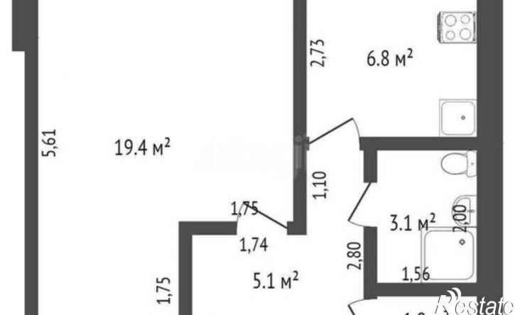 1-комн квартира ул Строителей, 18,  д. 18