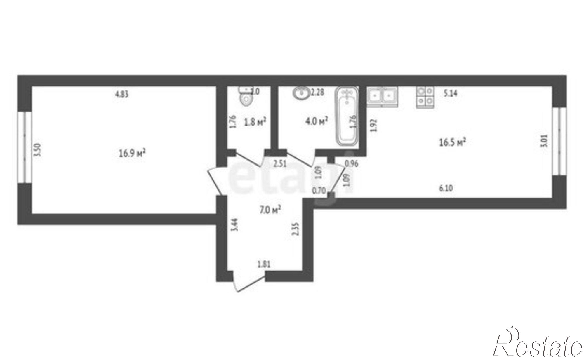 Купить квартиру за 3 600 000 рублей на ул Тукаева, 21