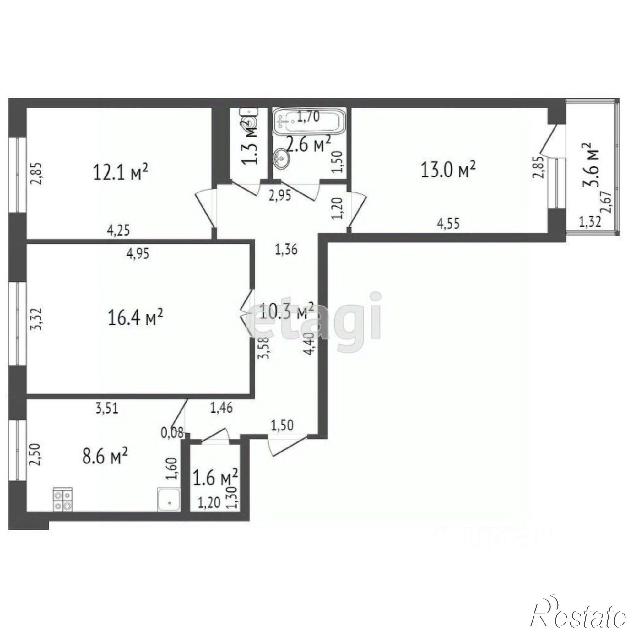 Купить квартиру за 4 900 000 рублей на ул Артема, 144
