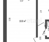 1-комн, 33кв м, этаж 2/5 ул Худайбердина, 56