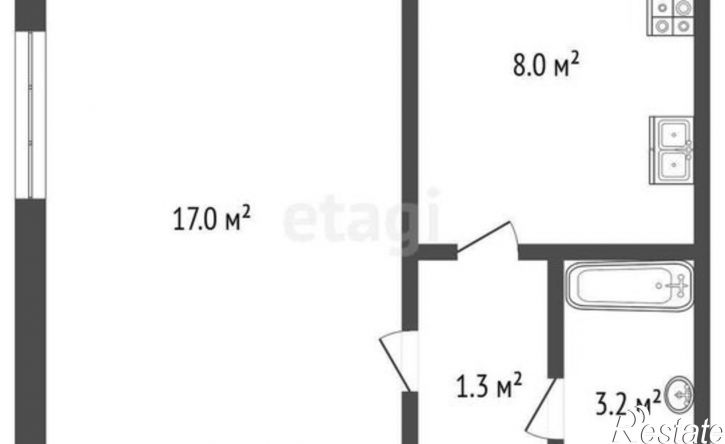 1-комн квартира улица Шаймуратова, 3,  д. 3