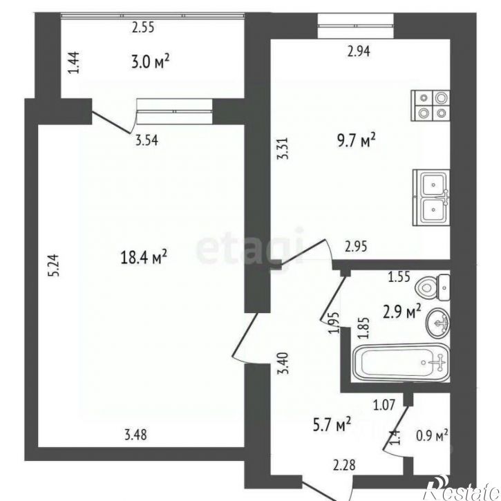 1-комн квартира Коммунистическая улица, 73,  д. 73