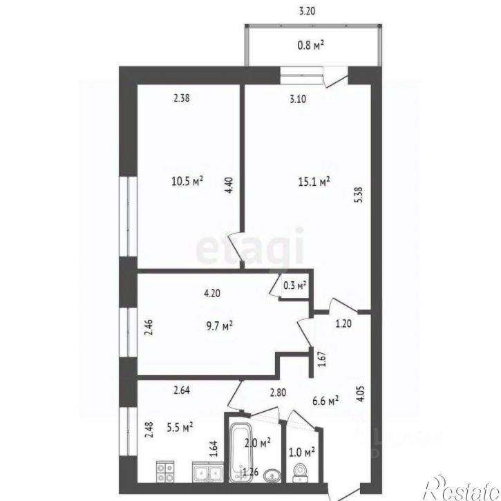 3-комн квартира Вокзальная улица, 38,  д. 38