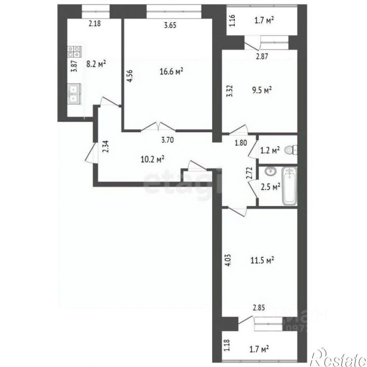 3-комн квартира ул Сакко и Ванцетти, 63,  д. 63