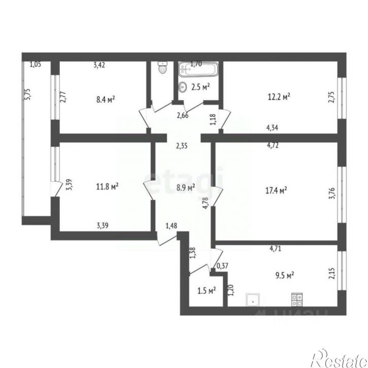 4-комн квартира улица Шафиева, 29,  д. 29