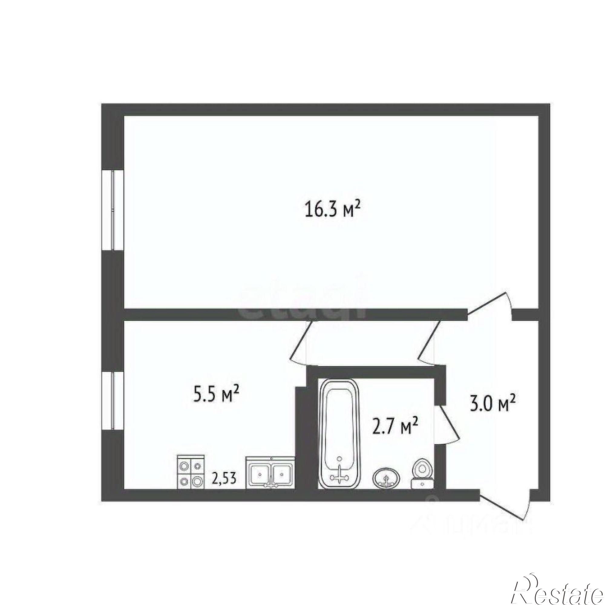Купить квартиру за 1 850 000 рублей на Элеваторная улица, 110