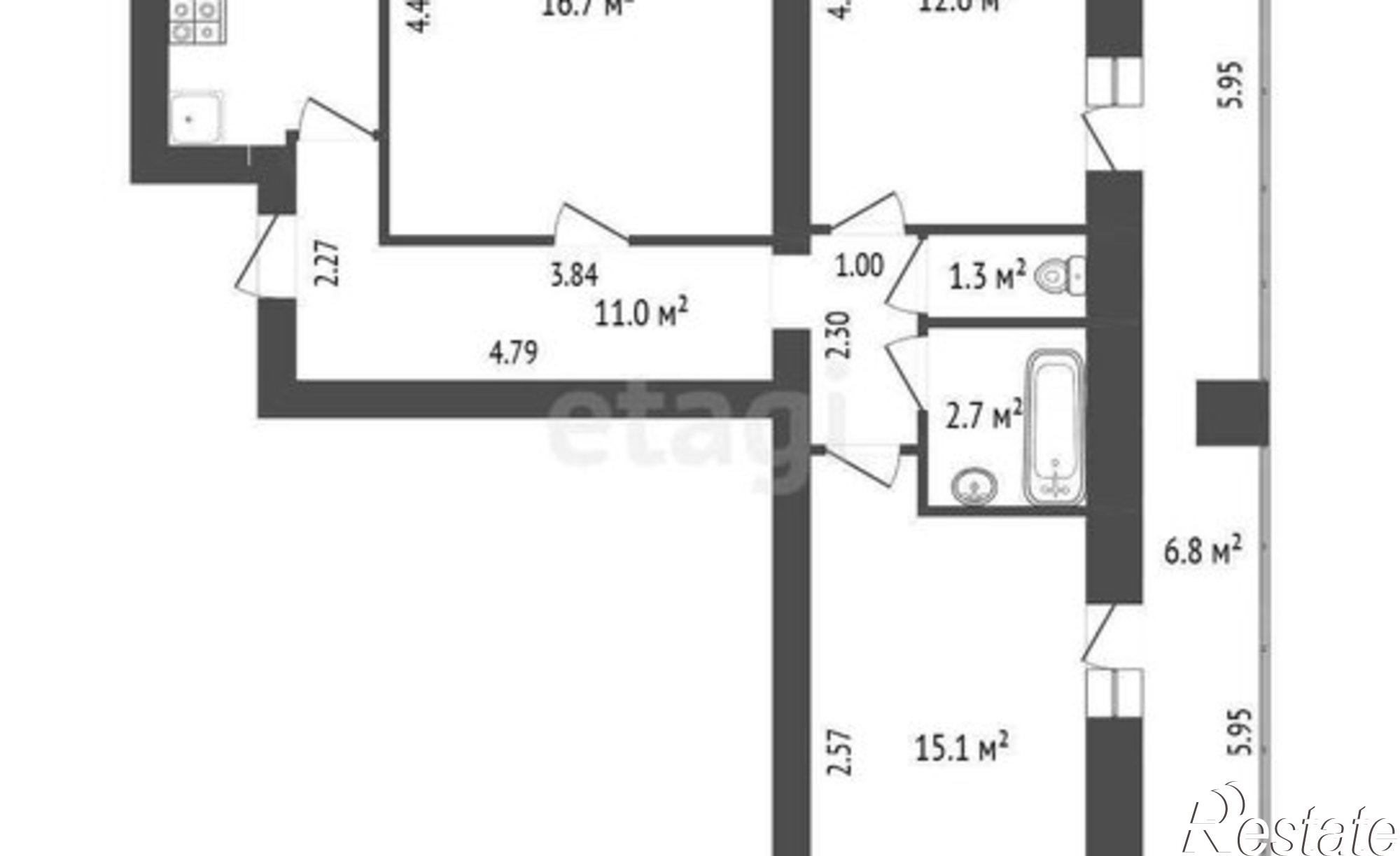 Купить квартиру за 4 500 000 рублей на улица Шафиева, 3