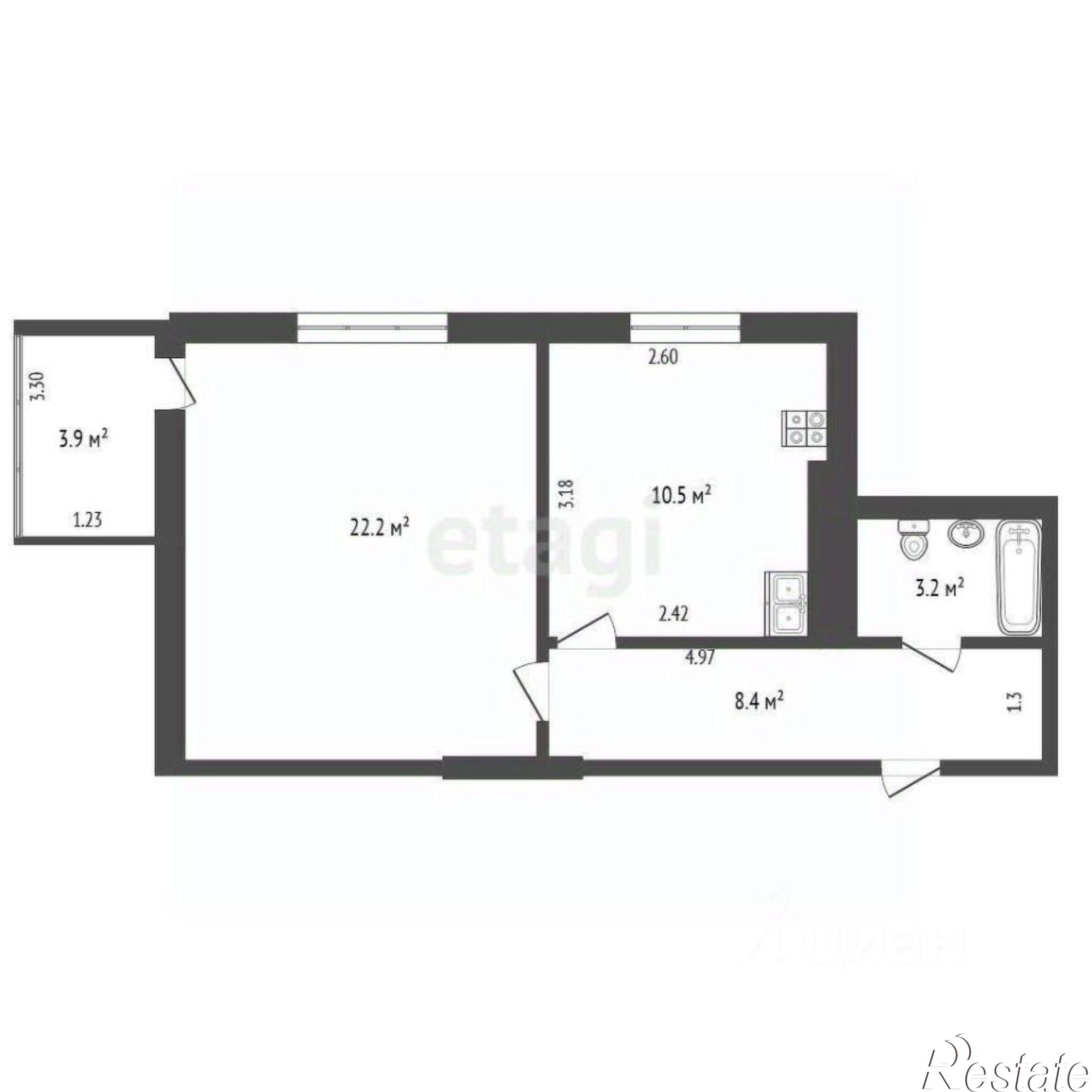 Купить квартиру за 4 300 000 рублей на проспект Октября, 85