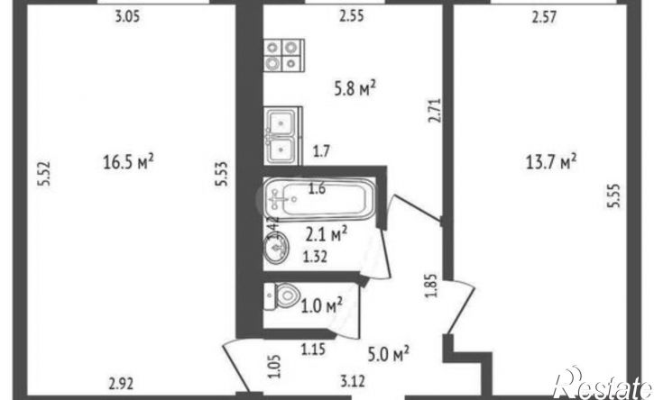 2-комн квартира улица Блюхера, 25,  д. 25