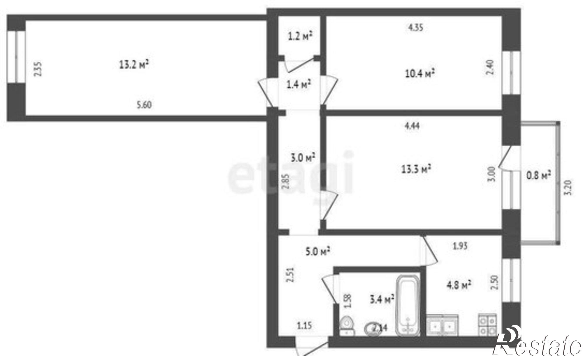 Купить квартиру за 4 200 000 рублей на ул Элеваторная, 100