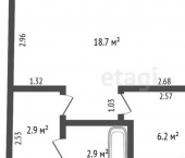1-комн, 31кв м, этаж 5/5 улица Худайбердина, 140