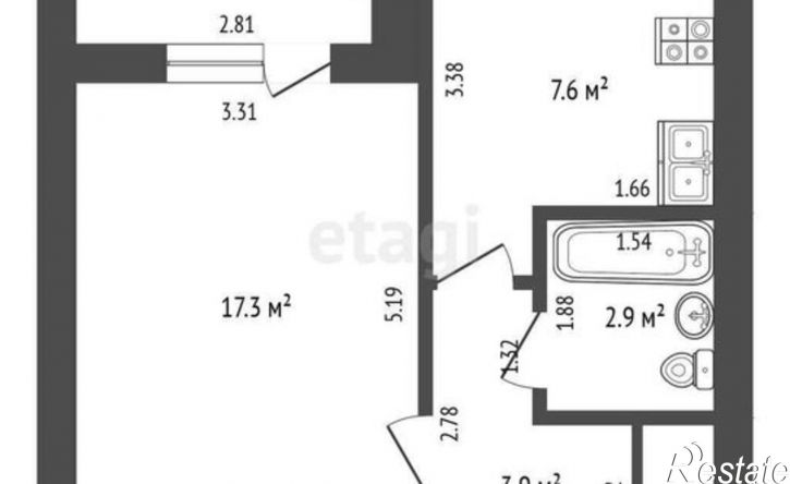 1-комн квартира улица Шафиева, 1,  д. 1