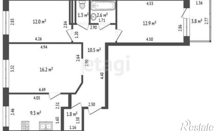 3-комн квартира улица Артёма, 137,  д. 137