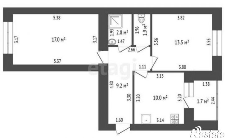 2-комн квартира улица Артёма, 84,  д. 84