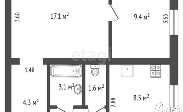 2-комн квартира ул Локомотивная, 12а,  д. 12а
