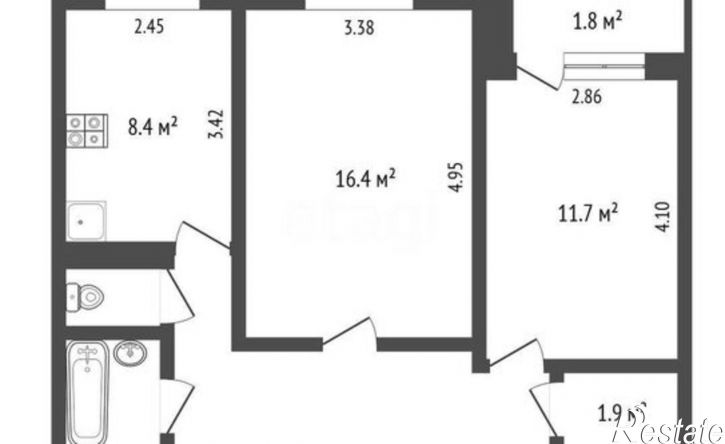 2-комн квартира улица Артёма, 25,  д. 25