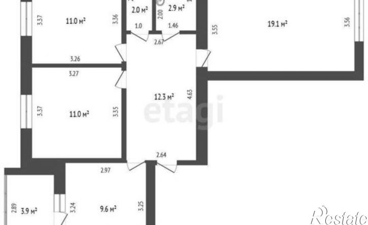 3-комн квартира ул Цементников, 5,  д. 5