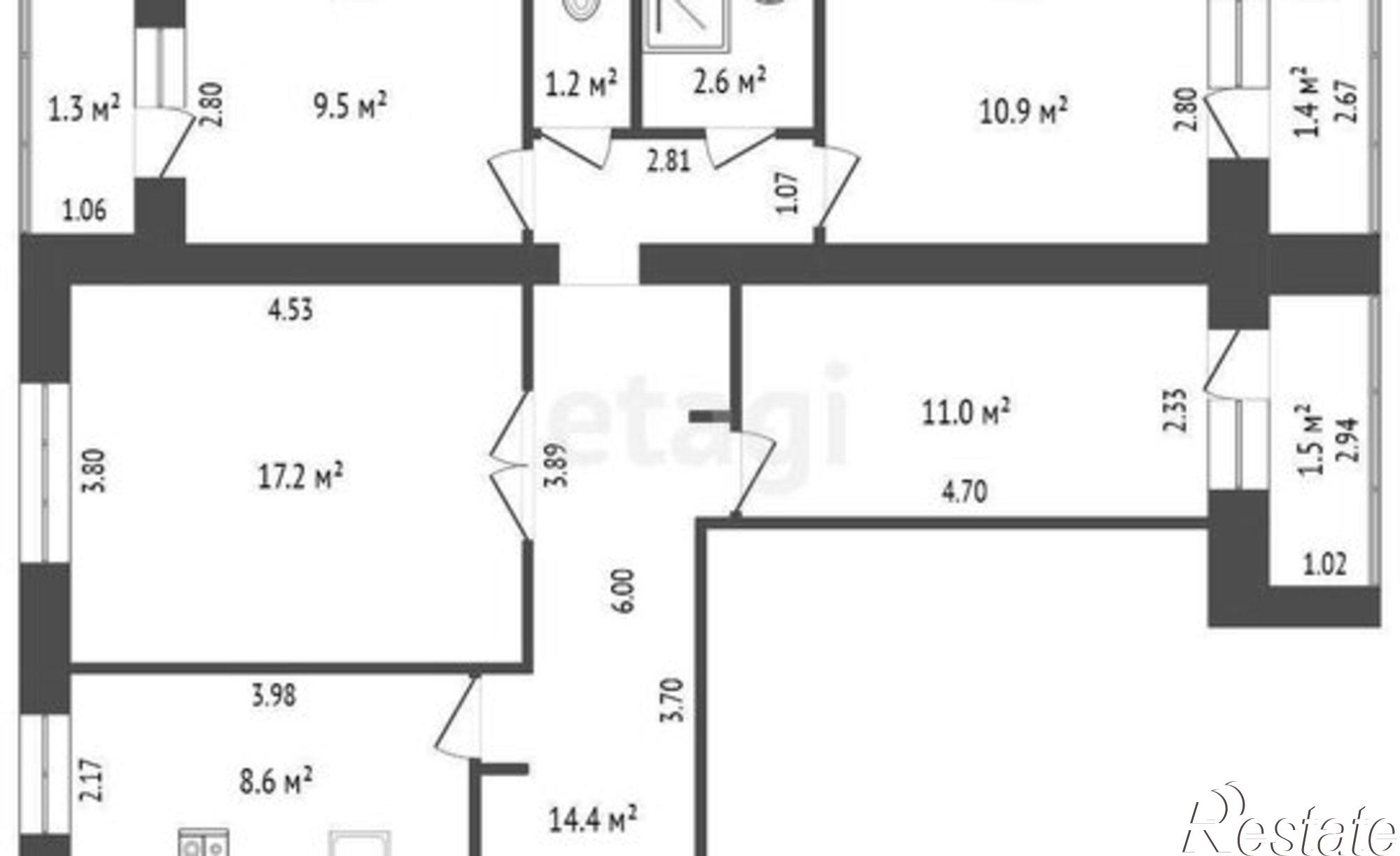 Купить квартиру за 7 500 000 рублей на ул Худайбердина, 54