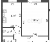 2-комн, 48кв м, этаж 5/9 улица Гоголя, 106