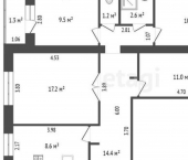 4-комн, 75кв м, этаж 3/9 ул Худайбердина, 54