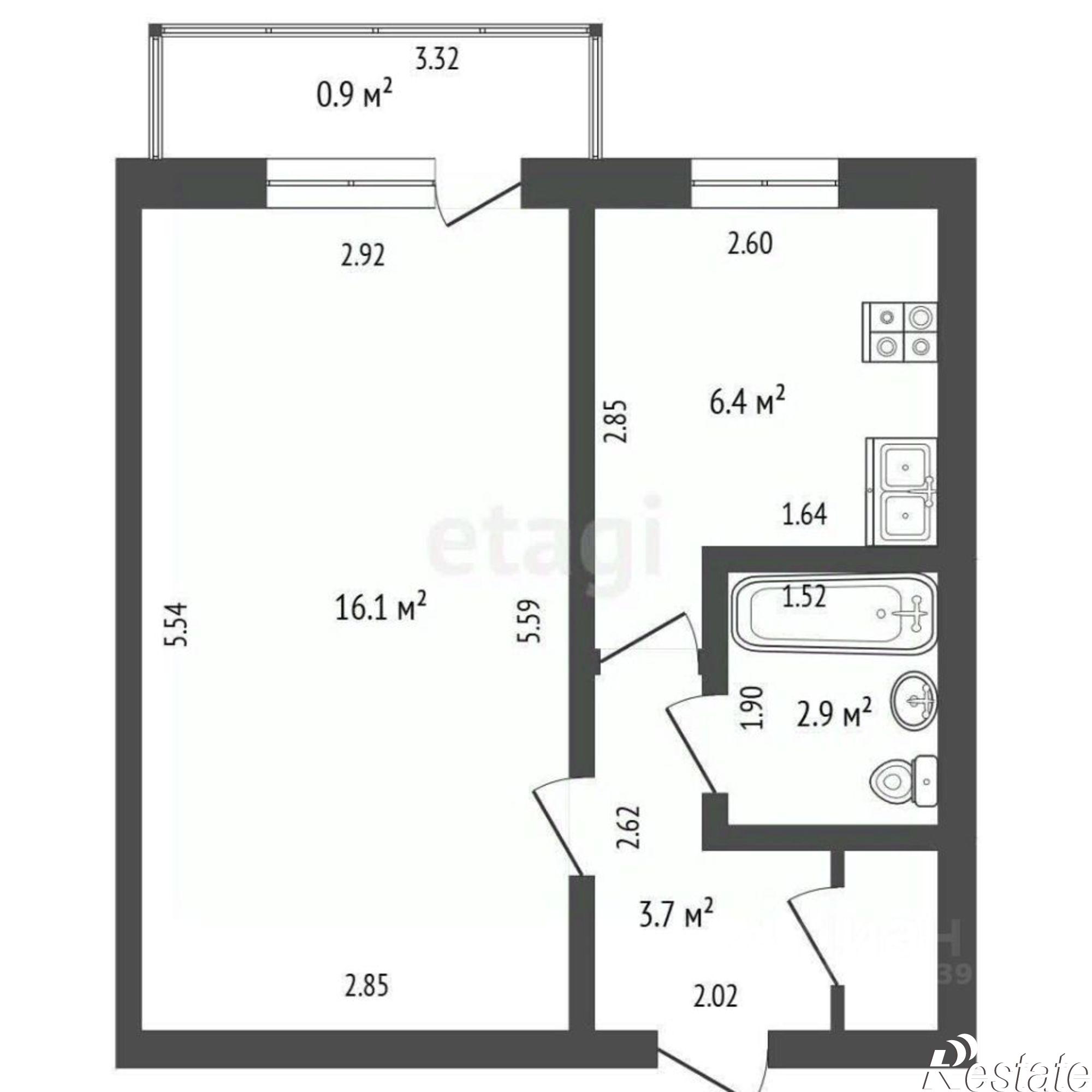 Купить квартиру за 2 850 000 рублей на проспект Октября, 18