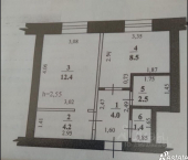 1-комн, 33кв м, этаж 5/5 улица Дружбы, 32
