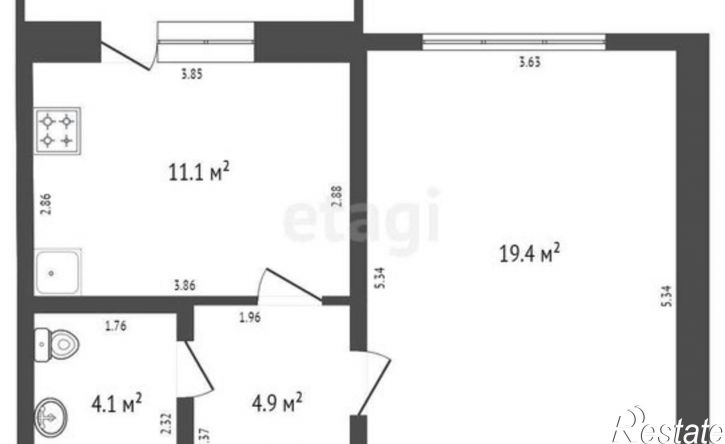 1-комн квартира ул Ботаническая, 6,  д. 6